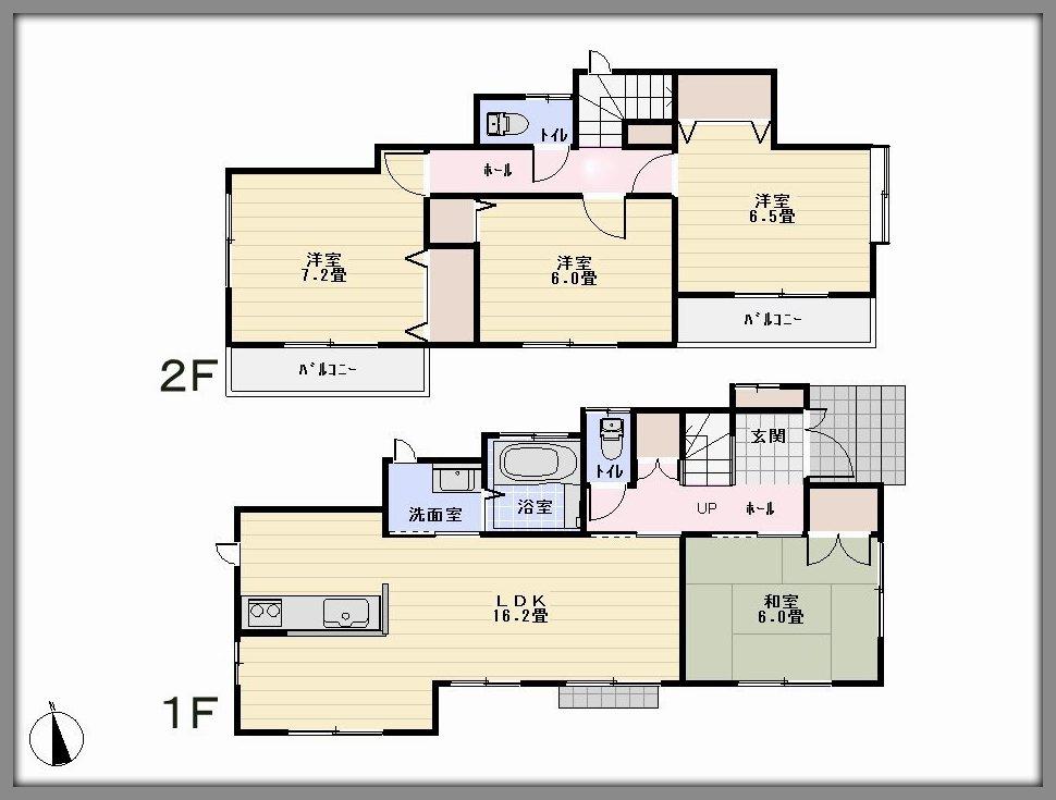 Floor plan. (I Building), Price 39,800,000 yen, 4LDK, Land area 126.05 sq m , Building area 98.95 sq m