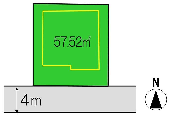 Compartment figure. Land price 15.8 million yen, Land area 57.52 sq m