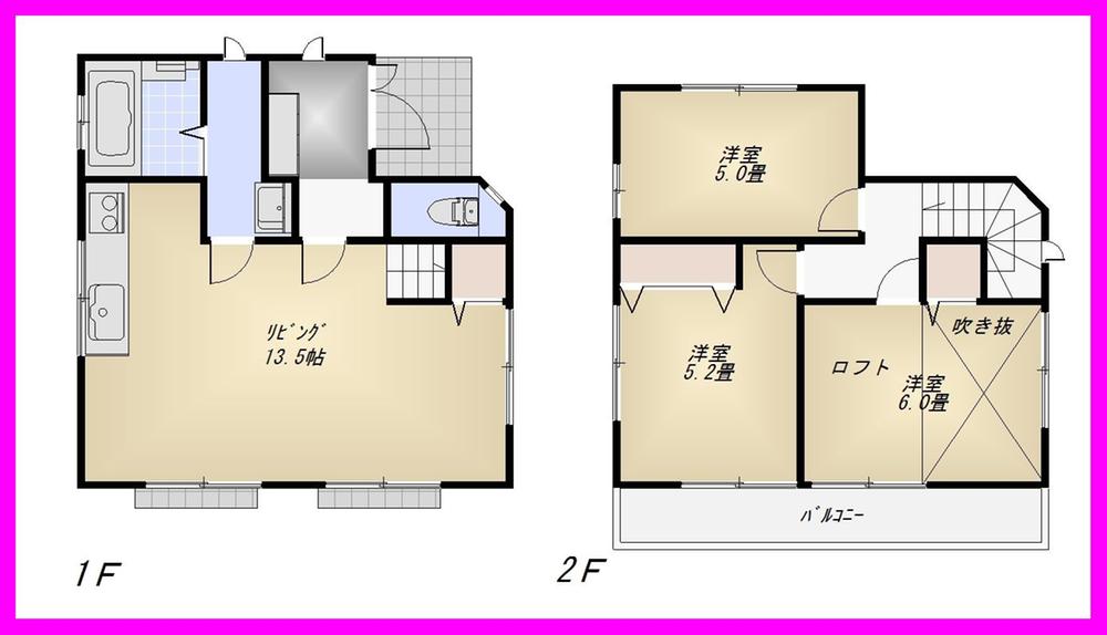 Floor plan. 33,300,000 yen, 3LDK, Land area 85.8 sq m , Building area 68.62 sq m floor plan