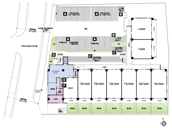 Buildings and facilities. Site layout
