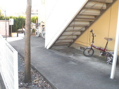 Parking lot. Bicycle-parking space