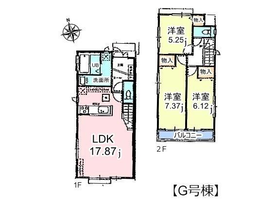 Floor plan. 31,800,000 yen, 3LDK, Land area 138.98 sq m , Building area 85.28 sq m Kokubunji Shinmachi 3-chome Floor G Building