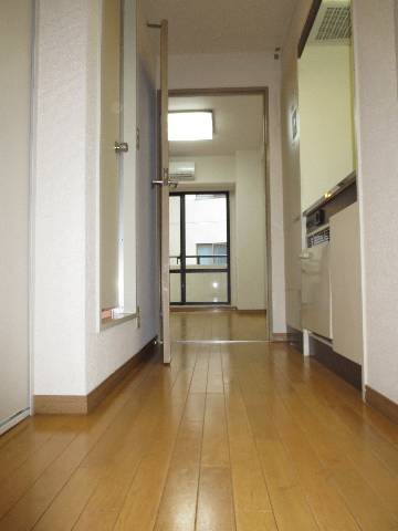 Living and room. Corridor seen from the room