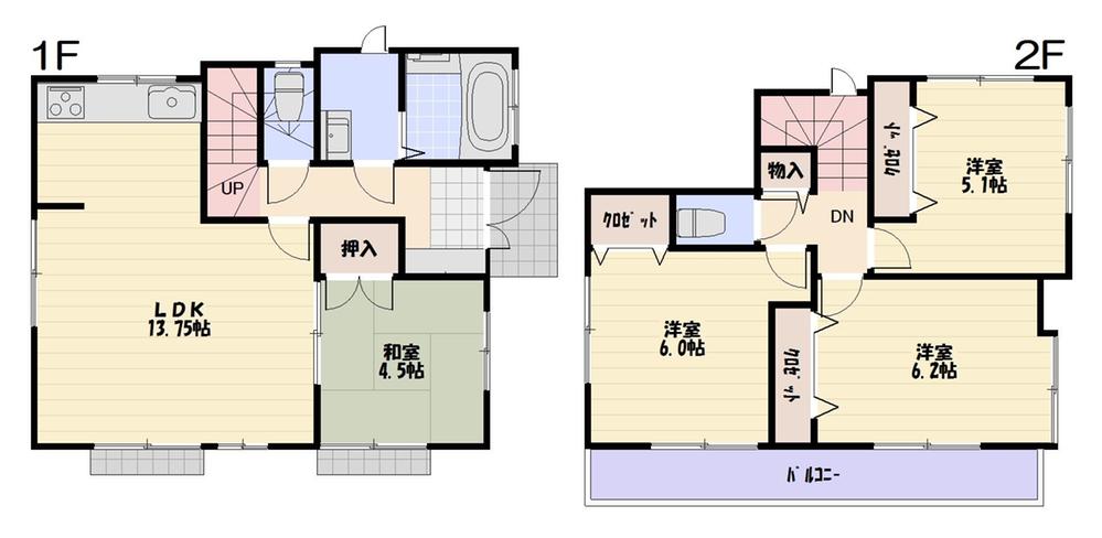 Floor plan. 33,800,000 yen, 4LDK, Land area 135.9 sq m , Building area 84.66 sq m floor plan