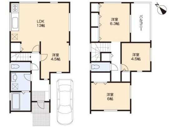 Floor plan. 40,800,000 yen, 3LDK, Land area 105.85 sq m , Building area 87.77 sq m floor plan