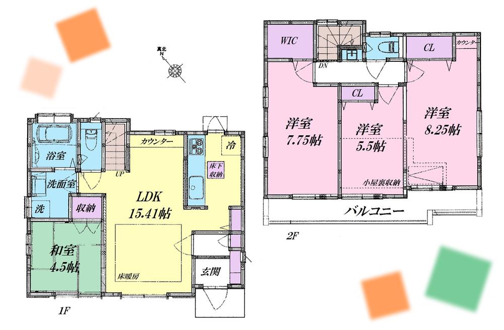 Floor plan. (1 Building), Price 47 million yen, 4LDK, Land area 116.87 sq m , Building area 93.15 sq m