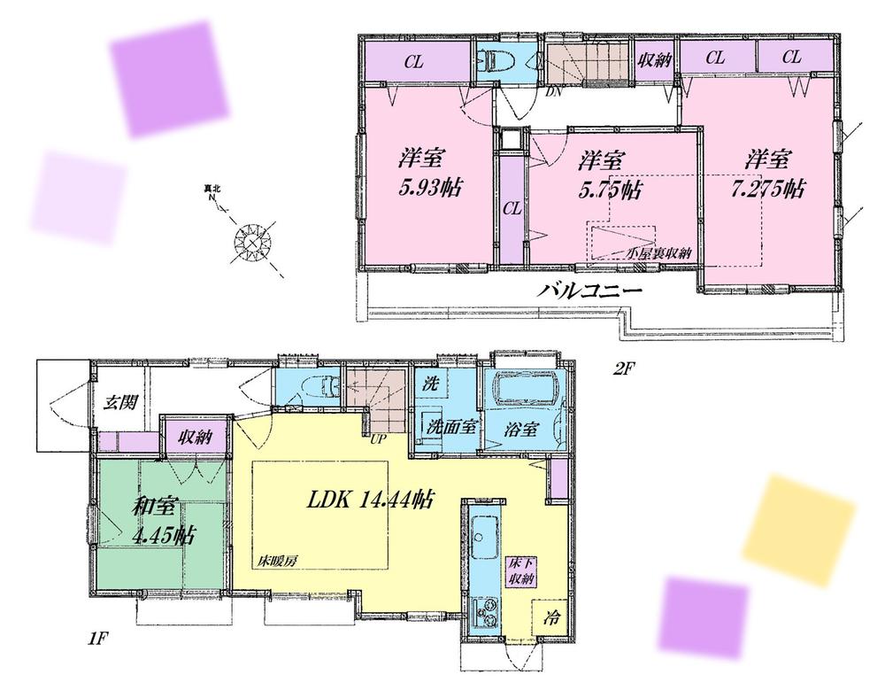 Floor plan. (C Building), Price 43 million yen, 4LDK, Land area 113.04 sq m , Building area 88.77 sq m