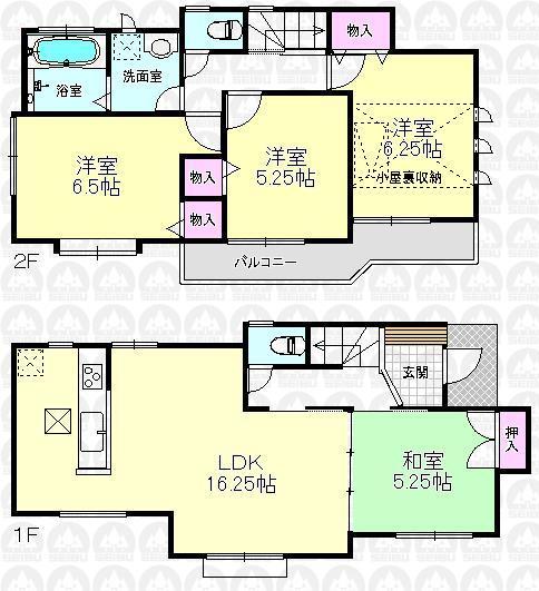 Floor plan. (Building 2), Price 49,800,000 yen, 4LDK, Land area 112.38 sq m , Building area 89.6 sq m