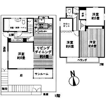 Floor plan. 39,800,000 yen, 4LDK, Land area 138.8 sq m , Building area 108.02 sq m