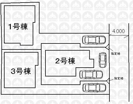 The entire compartment Figure. All three buildings This selling three buildings 1 Building: 110.62 sq m (33.46 square meters) Building 2: 110.15 sq m (33.32 tsubo) Building 3: 110.61 sq m (33.45 square meters)