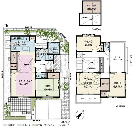 Floor plan. (COURT1), Price TBD , 4LDK, Land area 130.21 sq m , Building area 103.87 sq m