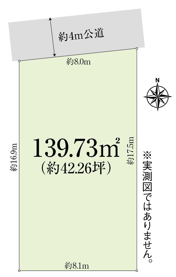 Compartment figure. Land price 52,800,000 yen, Land area 139.73 is sq m 42 square meters more than! 