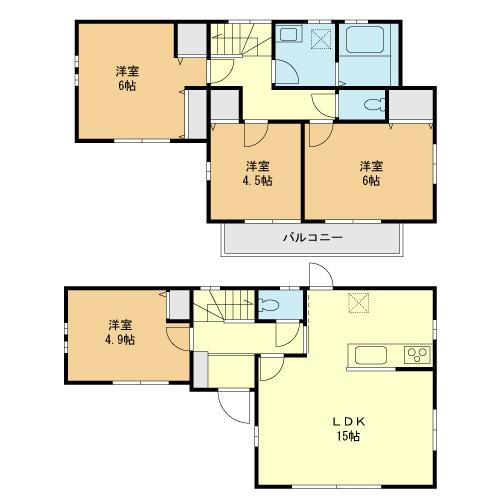 Floor plan. 39,800,000 yen, 4LDK, Land area 120.19 sq m , Building area 85.75 sq m