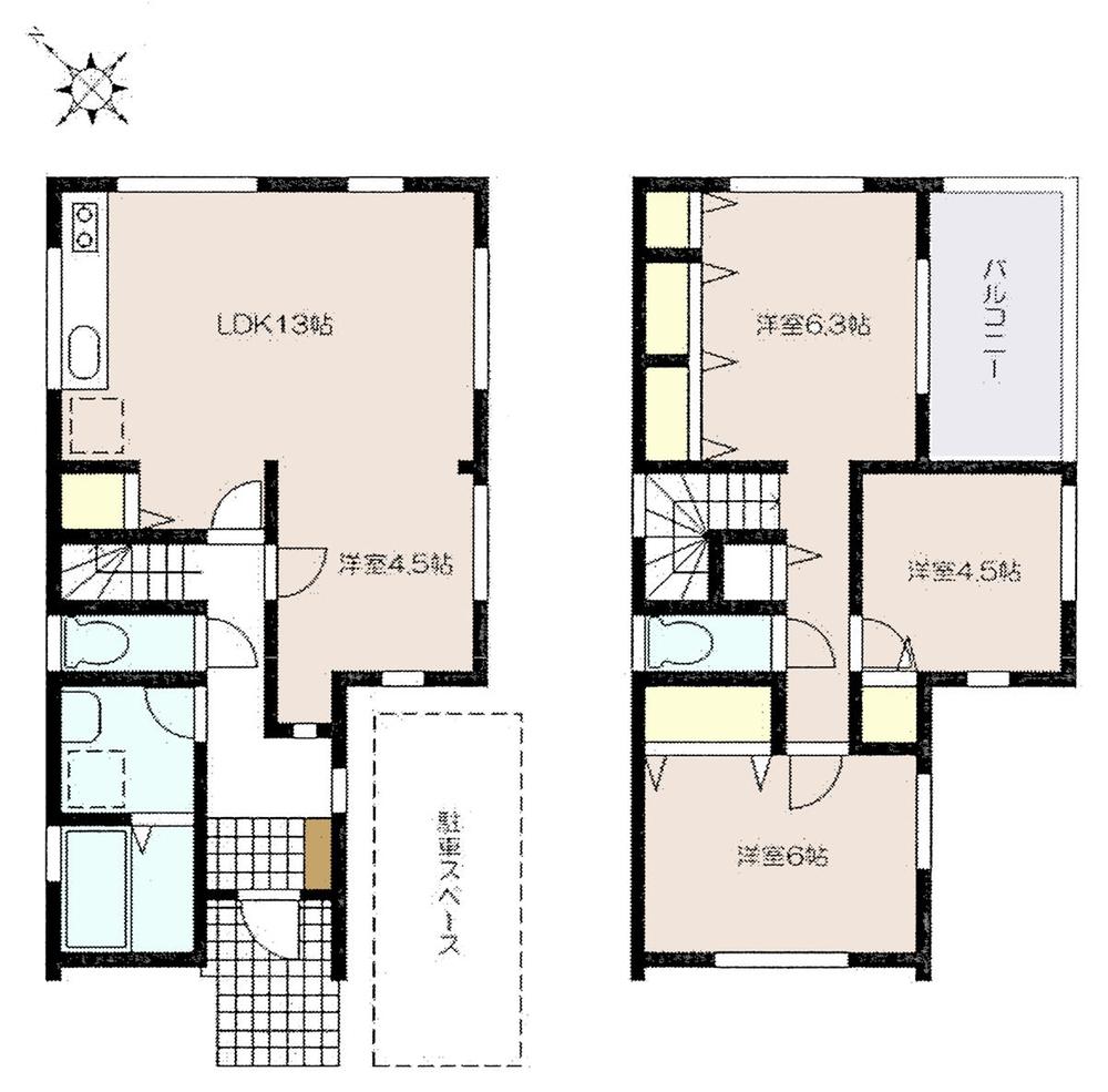 Floor plan. 40,800,000 yen, 4LDK, Land area 105.08 sq m , Building area 87.88 sq m floor plan