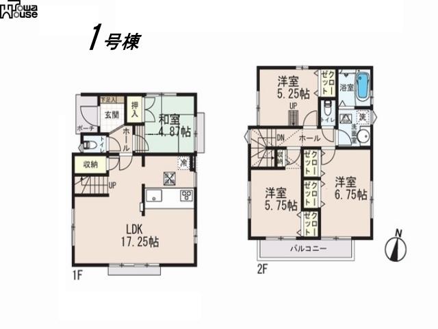 Floor plan. 53,800,000 yen, 4LDK, Land area 90.1 sq m , Building area 92.34 sq m