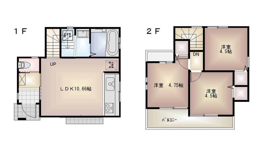 Floor plan. 36,800,000 yen, 3LDK, Land area 71.97 sq m , Building area 57.37 sq m floor plan