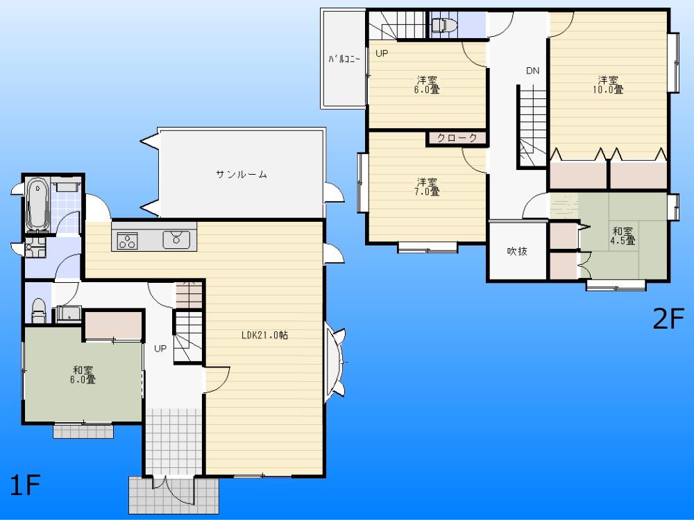 Floor plan. 98,500,000 yen, 6LDK, Land area 253.43 sq m , Building area 200 sq m floor plan