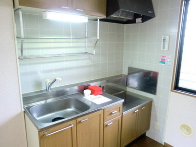 Kitchen. The cooking is easy two-burner gas stove installation Allowed