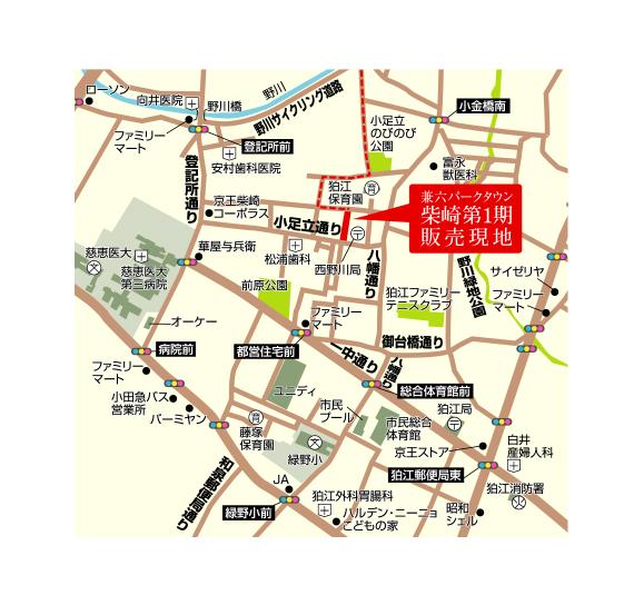 Local guide map. Local peripheral enlarged view