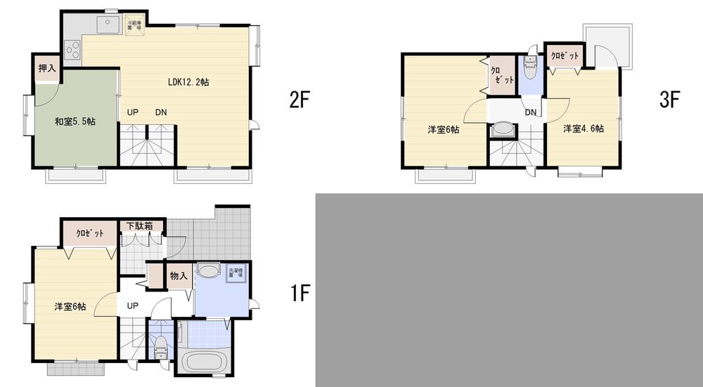 Floor plan. 42,800,000 yen, 4LDK, Land area 79.65 sq m , Building area 82.56 sq m floor plan