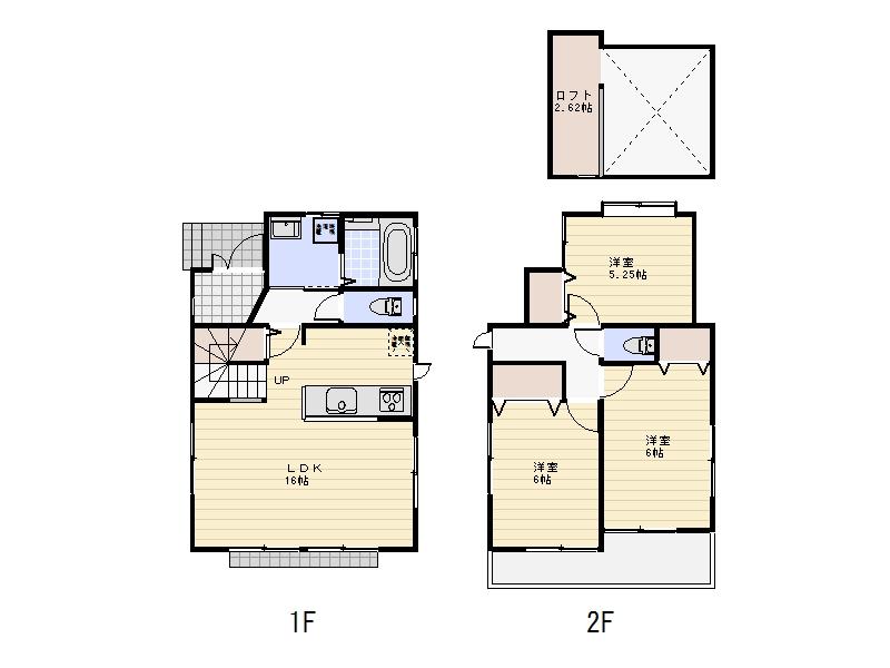 Floor plan. 44,800,000 yen, 3LDK, Land area 102.17 sq m , Building area 80.73 sq m