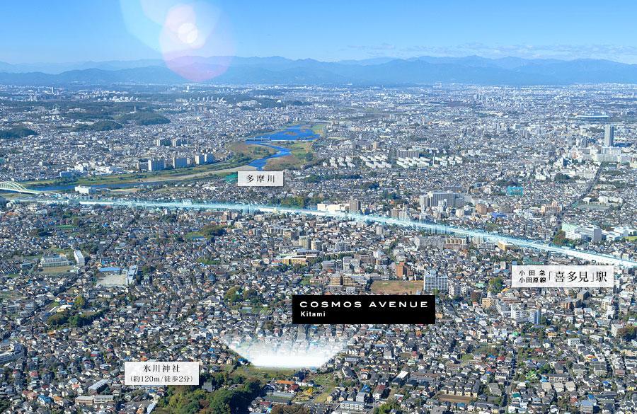aerial photograph.  ※ In fact a somewhat different in those CG treatment to those posted local neighborhood Aerial of which was taken in 2012. November. 