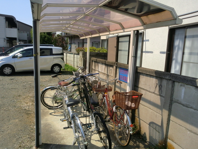 Other common areas. It is a bicycle parking space with roof