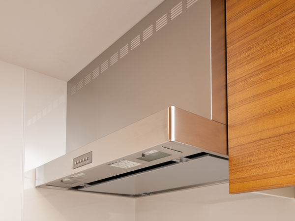 Kitchen.  [Stainless steel range hood] Stainless steel range hood that beautiful harmony to the open kitchen. To clean and easy to devise.