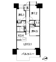 Floor: 3LDK + WIC, the area occupied: 74.5 sq m, Price: 44,600,000 yen, now on sale