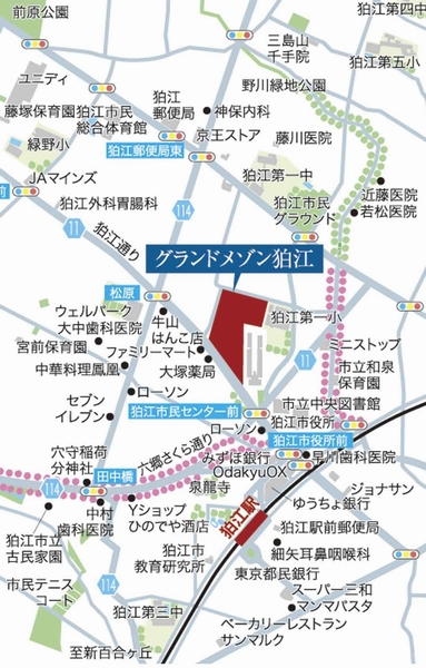  [Local guide map] Childcare facilities and park ・ Align all medical facilities are within walking distance