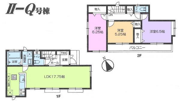 Floor plan. 46,500,000 yen, 3LDK, Land area 108.09 sq m , Building area 85.7 sq m floor plan