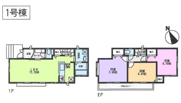 Floor plan. 47,800,000 yen, 3LDK, Land area 106.5 sq m , Building area 85.18 sq m floor plan