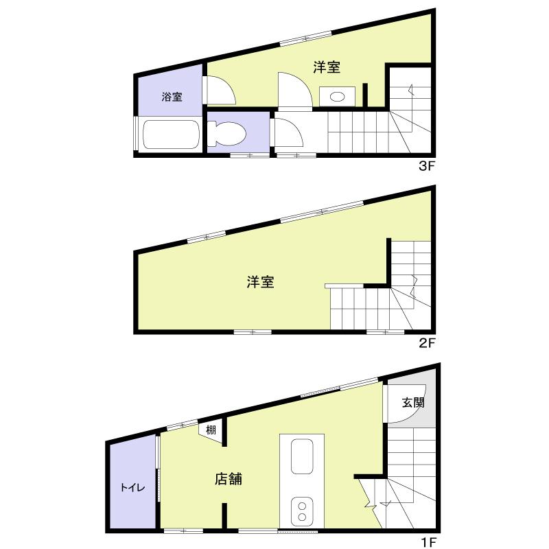 Floor plan. 19.5 million yen, 1DK, Land area 21.06 sq m , Building area 34.76 sq m