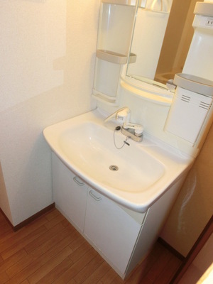 Washroom. Independence is a wash basin. Shampoo dresser