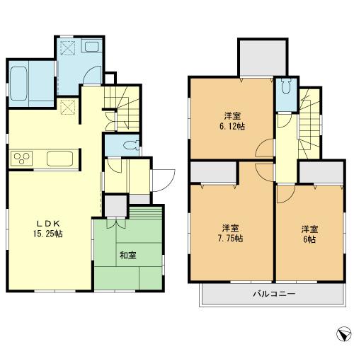 Floor plan. 38,800,000 yen, 4LDK, Land area 127.36 sq m , Building area 92.73 sq m floor plan