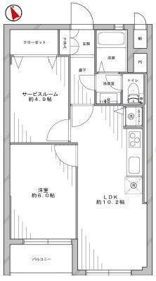 Floor plan. 1LDK+S, Price 18,800,000 yen, Occupied area 44.34 sq m Mato