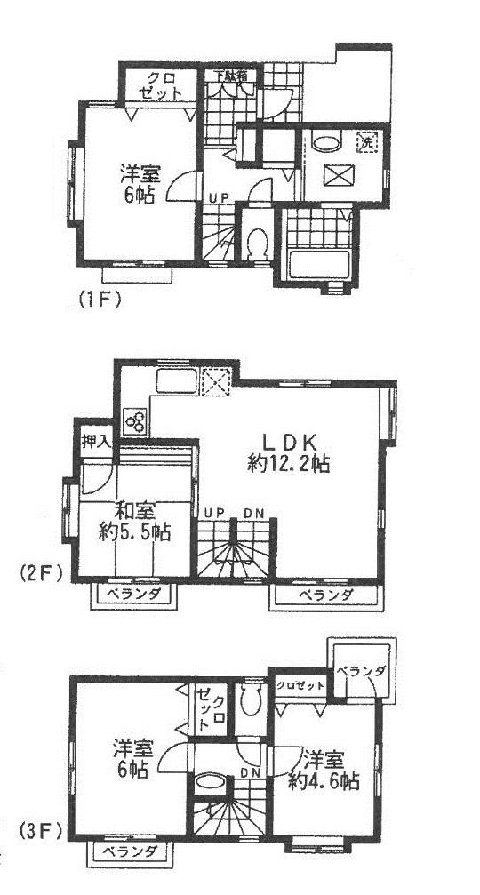 Floor plan. (A Building), Price 42,800,000 yen, 4LDK, Land area 79.65 sq m , Building area 82.56 sq m