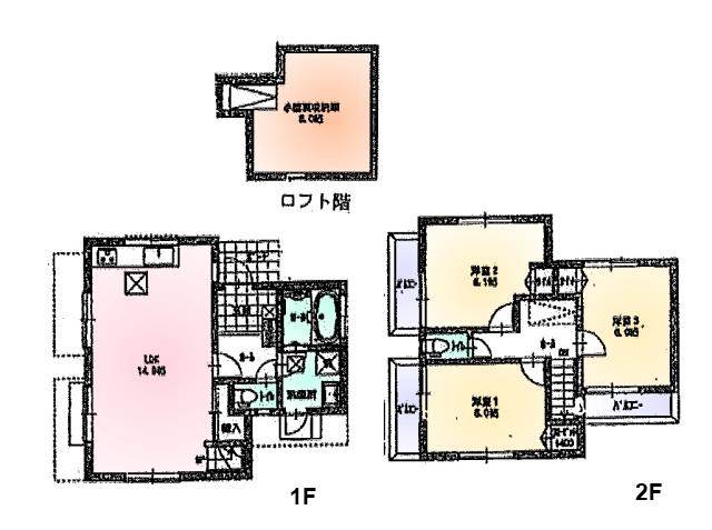Floor plan. 42,800,000 yen, 3LDK, Land area 98.95 sq m , Building area 79.14 sq m