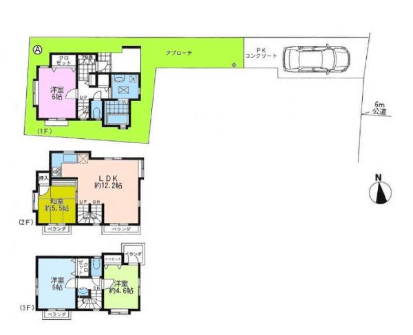Floor plan. 42,800,000 yen, 4LDK, Land area 79.65 sq m , Building area 82.56 sq m floor plan