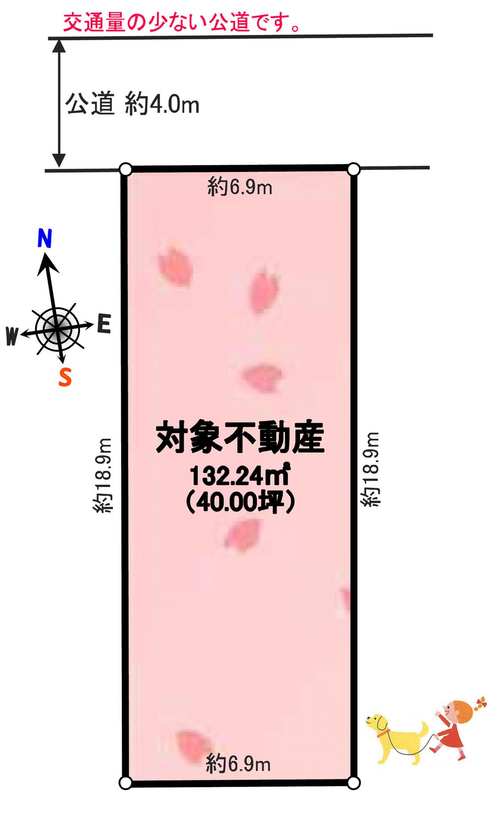 Compartment figure. Land price 37,800,000 yen, Land area 132.34 sq m