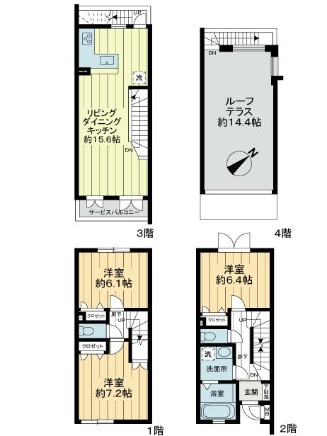 Floor plan. 3LDK, Price 34,800,000 yen, Occupied area 85.14 sq m