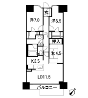 Floor: 3LDK + 2WIC, occupied area: 75.26 sq m, Price: TBD