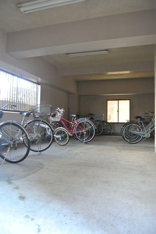 Parking lot. Bicycle-parking space