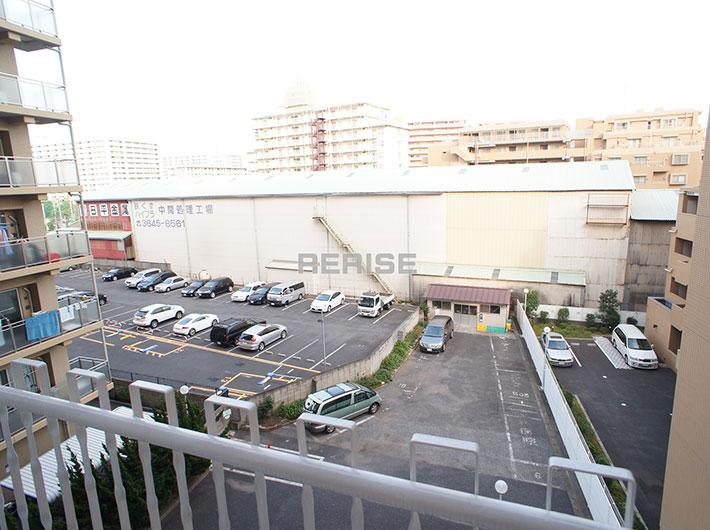 View photos from the dwelling unit. View is the parking lot of the apartment