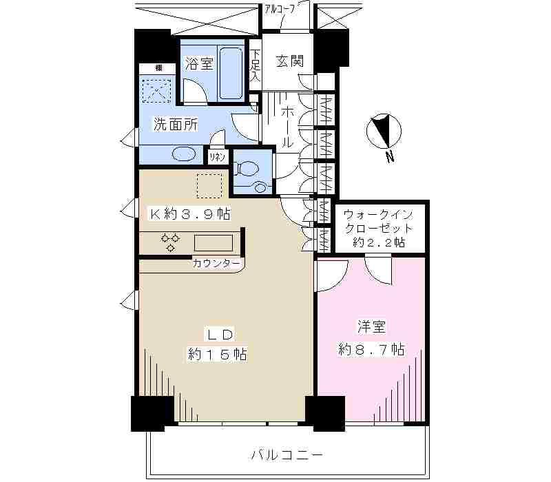 Floor plan. 2LDK, Price 83,800,000 yen, Occupied area 82.17 sq m , Balcony area 5.68 sq m