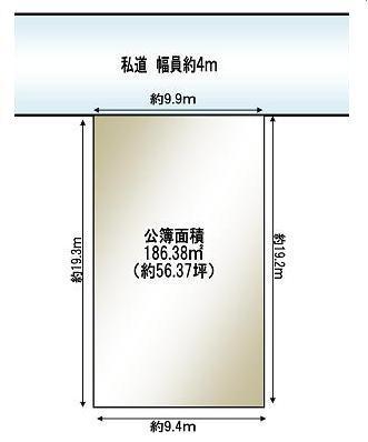 Compartment figure. Land price 87 million yen, Land area 186.38 sq m
