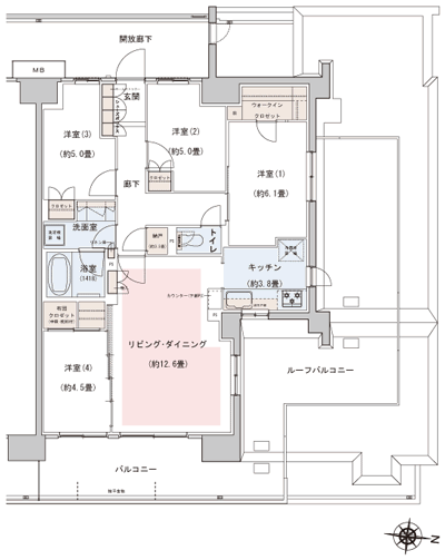 Floor: 4LDK + WIC + N, the area occupied: 84.5 sq m, Price: TBD