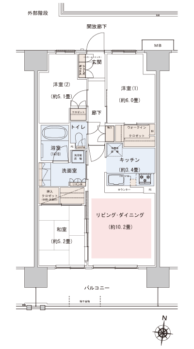 Floor: 3LDK + WIC, the area occupied: 68.2 sq m, Price: TBD