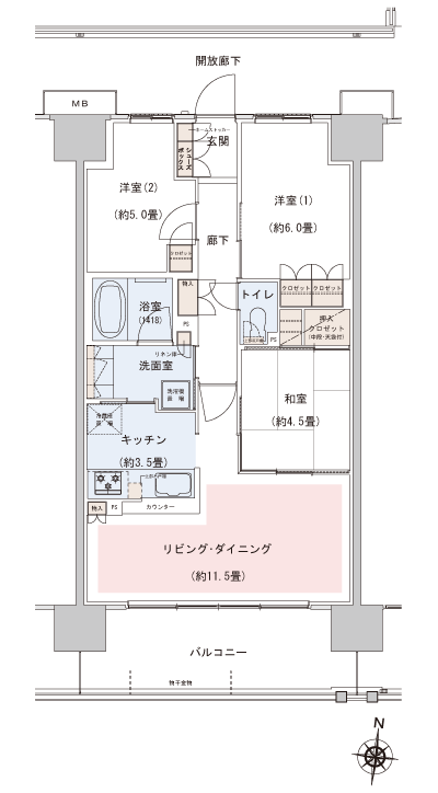 Floor: 3LDK, the area occupied: 68.2 sq m, Price: TBD