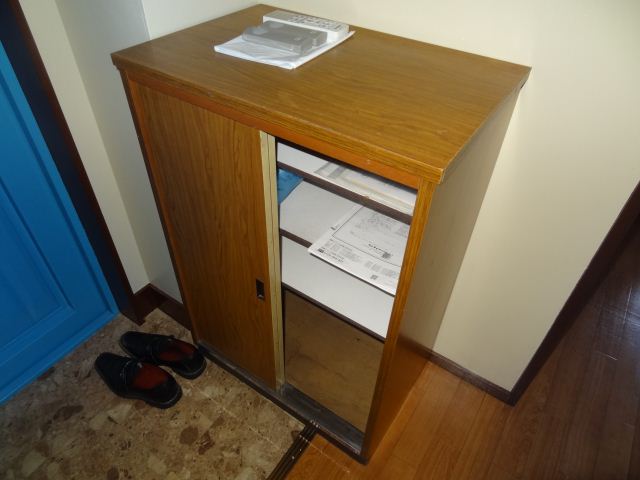 Entrance. Shoe rack